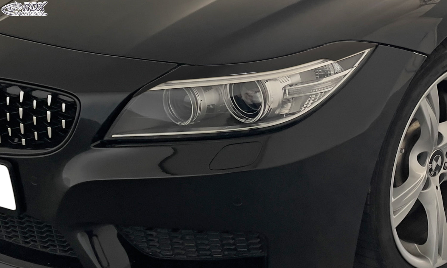RDX Scheinwerferblenden für BMW Z4 E89 Facelift 2013-2016 (auch 2009-2013) schwarz glänzend Böser Blick