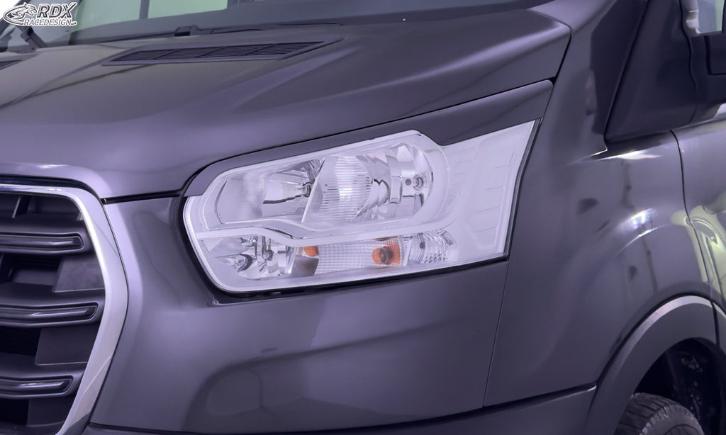 RDX Scheinwerferblenden für FORD Transit (2014-heute) für silberne Halogen-Scheinwerfer Böser Blick