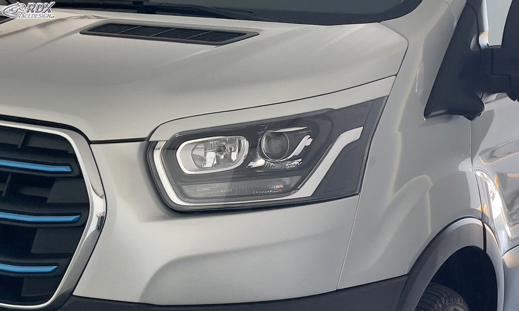 RDX Scheinwerferblenden für FORD Transit (2014-heute) für Xenon- und schwarze Halogen-Scheinwerfer Böser Blick