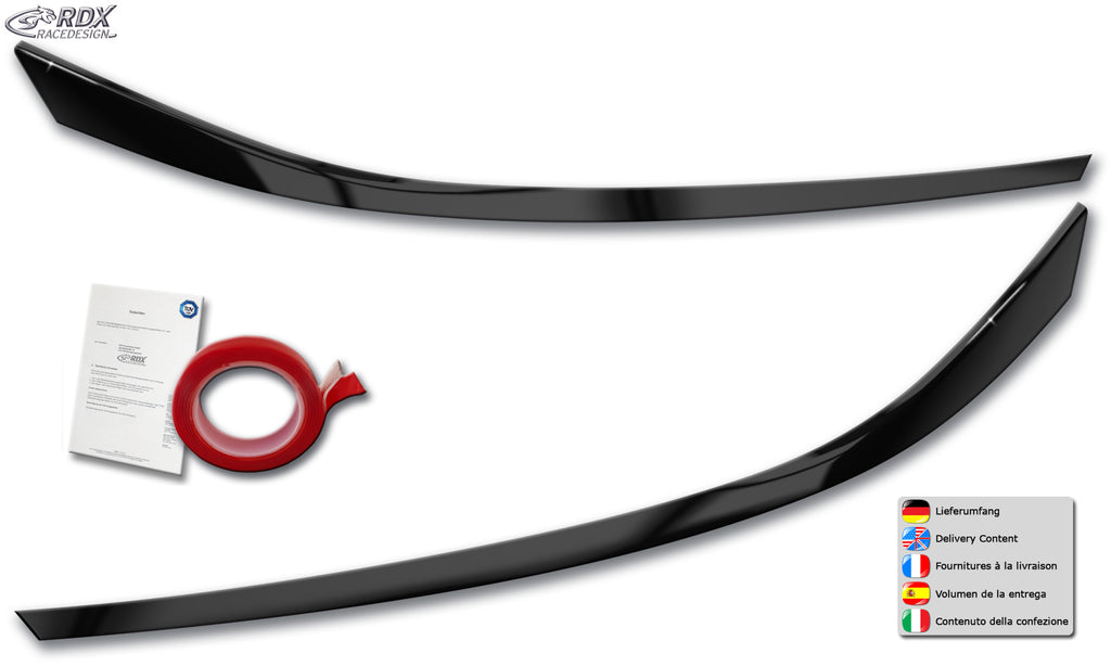 RDX Scheinwerferblenden für HYUNDAI i20 (BC3 / BI3 | 2020-heute) schwarz glänzend Böser Blick