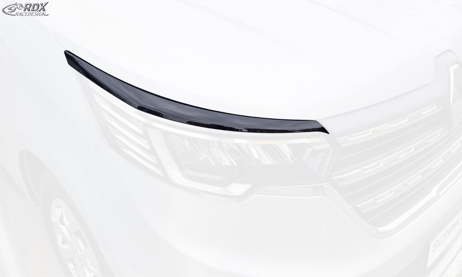 RDX Scheinwerferblenden für RENAULT Trafic & NISSAN Primastar / NV300 (2021+) schwarz glänzend Böser Blick