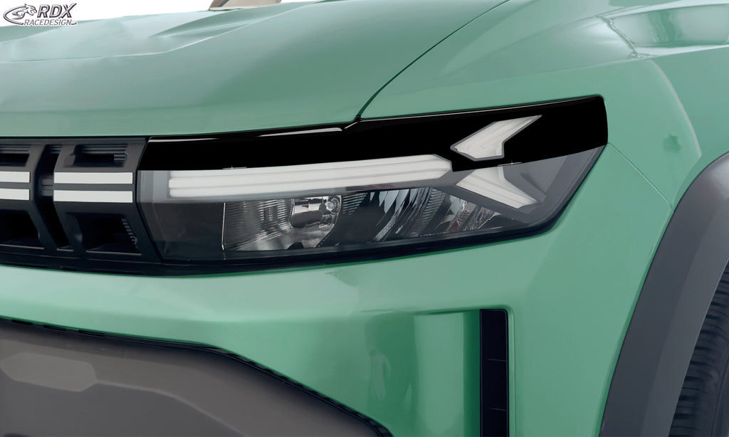 RDX Scheinwerferblenden für DACIA Duster III DJF (Mod. 2024-heute) & Bigster DJF (Mod. 2025-heute) schwarz glänzend Böser Blick