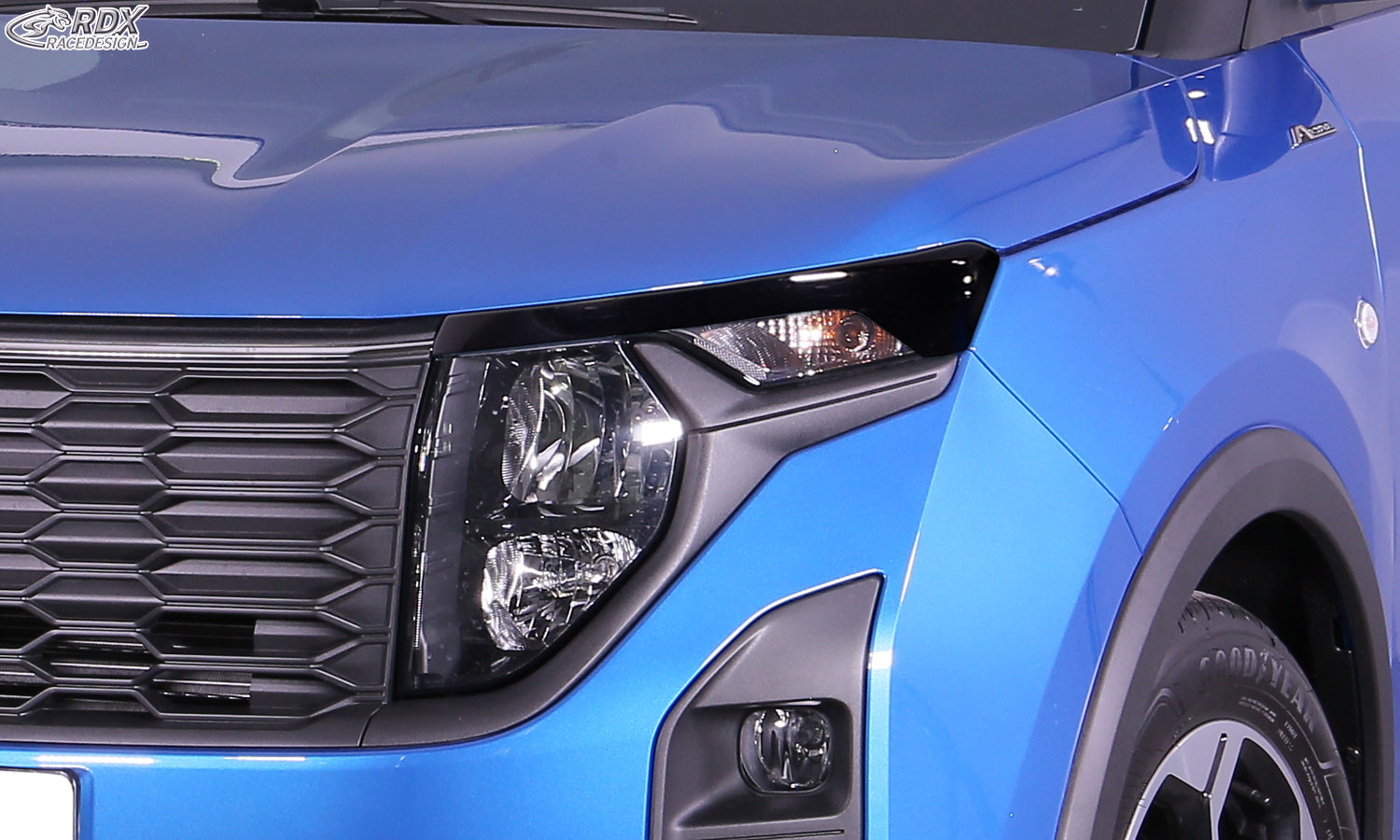 RDX Scheinwerferblenden für FORD Transit Courier & Tourneo Courier (N1P / N3P | 2024+) schwarz glänzend Böser Blick