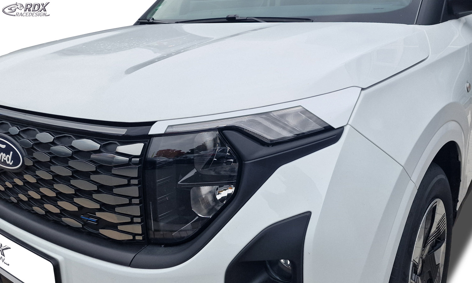 RDX Scheinwerferblenden für FORD Transit Courier & Tourneo Courier (N1P / N3P | 2024+) schwarz glänzend Böser Blick