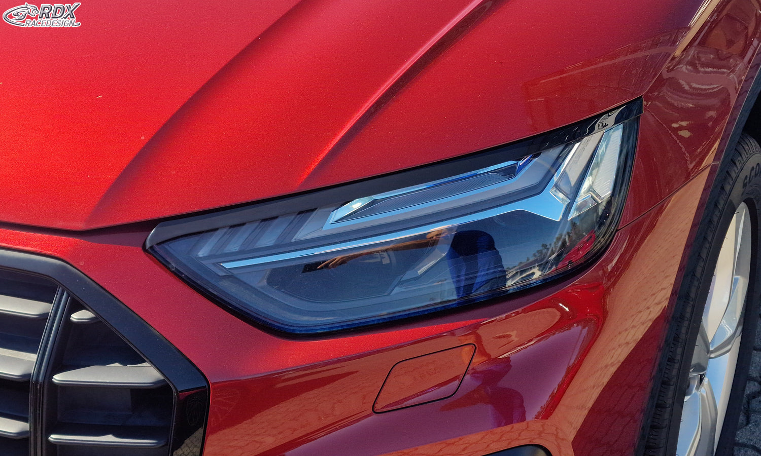 RDX Scheinwerferblenden für AUDI Q5 & Q5 Sportback (FY, 2021+) schwarz glänzend Böser Blick
