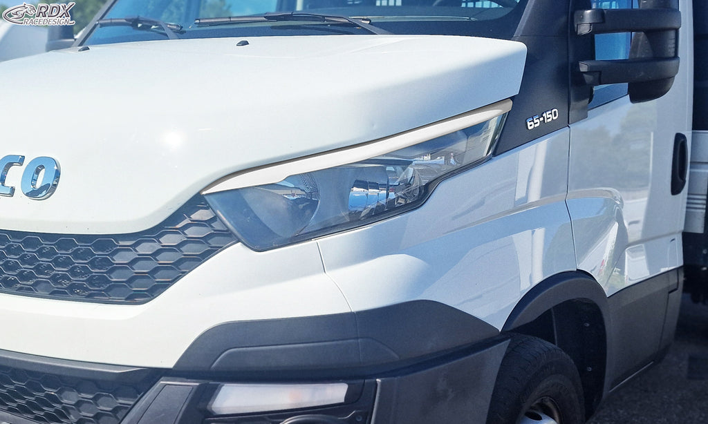 RDX Scheinwerferblenden für IVECO Daily (2014-heute) weiß glänzend Böser Blick