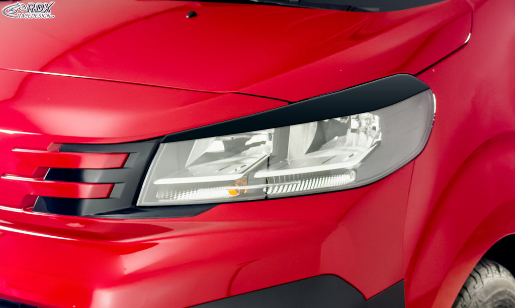 RDX Scheinwerferblenden für CITROEN Jumpy & SpaceTourer, FIAT Scudo & Ulyssee, OPEL Zafira & Vivaro, PEUGEOT Expert & Traveller, TOYOTA Proace & Proace Verso (V) 2024-heute schwarz glänzend Böser Blick