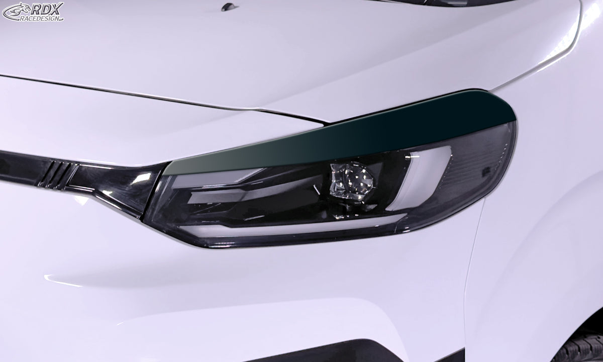 RDX Scheinwerferblenden für CITROEN Jumpy & SpaceTourer, FIAT Scudo & Ulyssee, OPEL Zafira & Vivaro, PEUGEOT Expert & Traveller, TOYOTA Proace & Proace Verso (V) 2024-heute schwarz glänzend Böser Blick