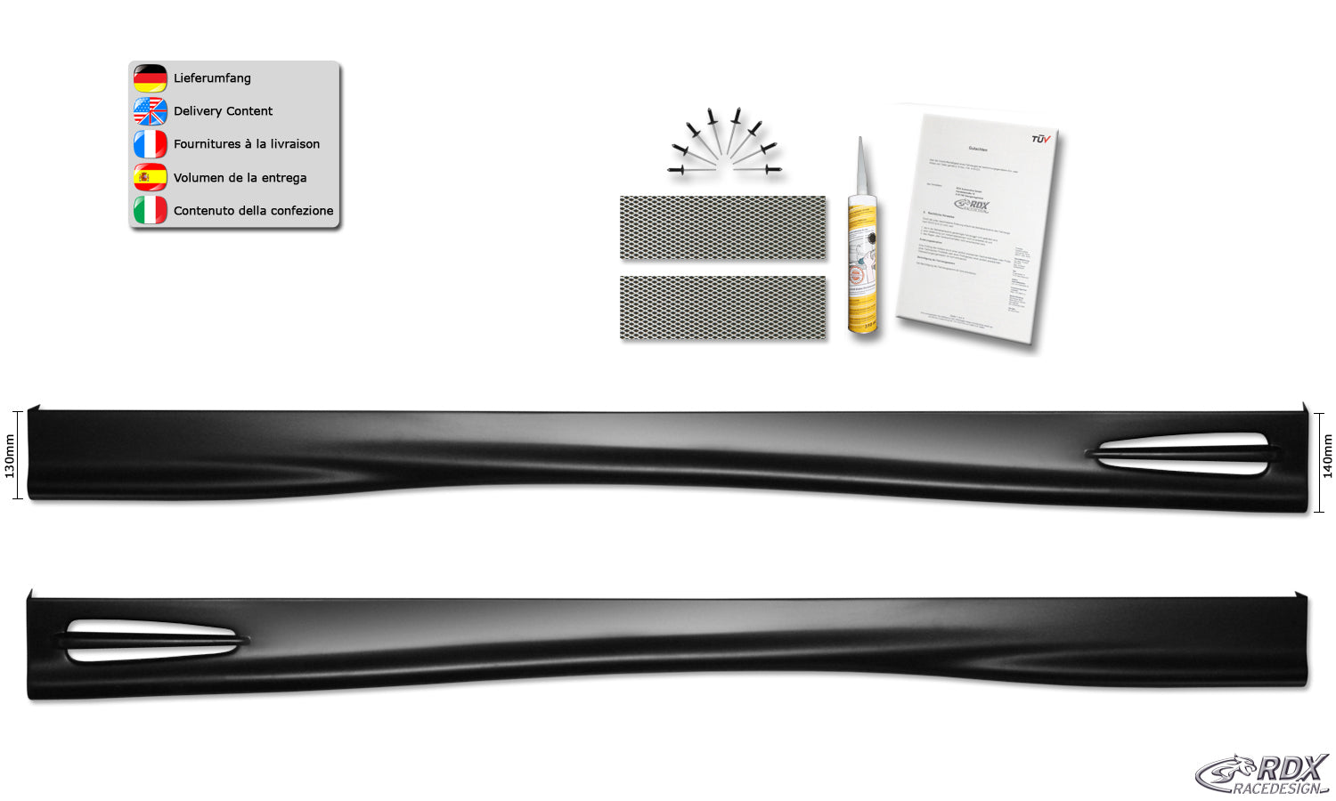 RDX Seitenschweller für PEUGEOT 308 (Typ L / 2013-2021) "GT4"