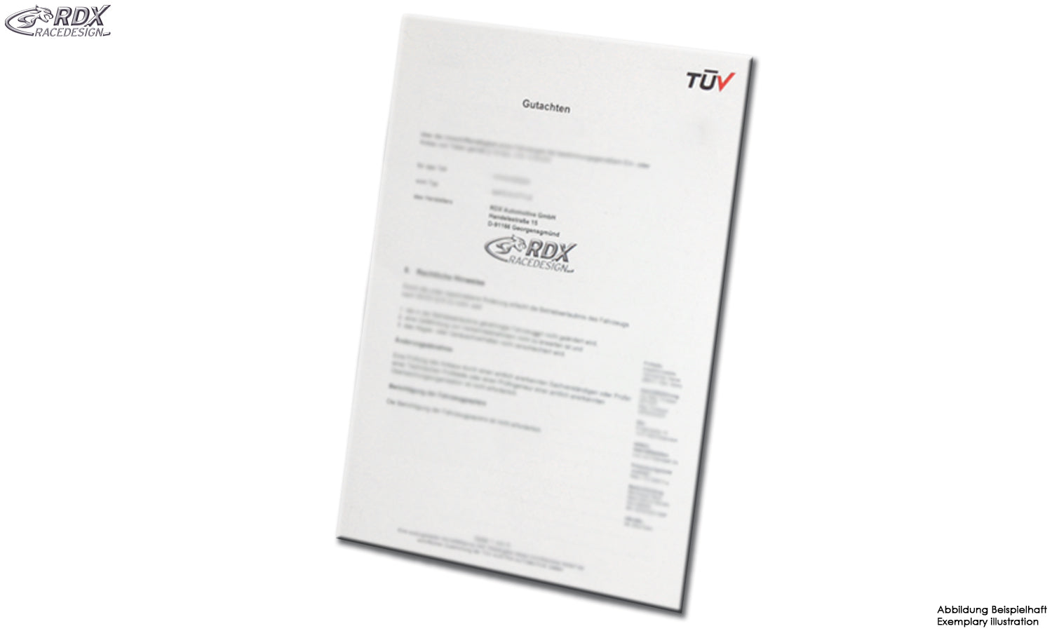 Gutachten für RDX Produkt