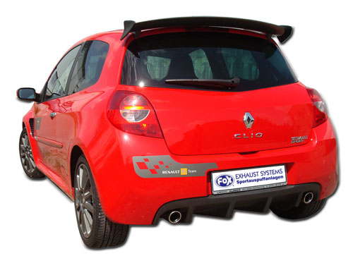 Fox passend für Renault Clio III B Sport Endschalldämpfer quer Ausgang rechts/links - 1x76 Typ 17 rechts/links