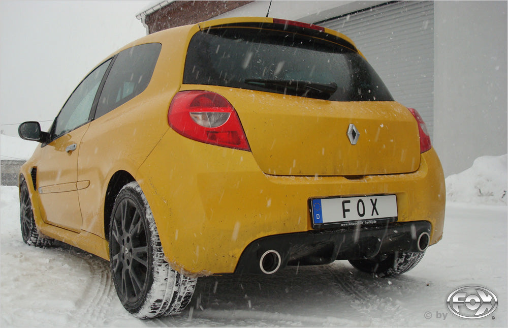 Fox passend fürRenault Clio III B Sport Facelift Endschalldämpfer quer Ausgang rechts/links - 1x50 Typ 10 rechts/links (es werden die originalen Endrohre verwendet)
