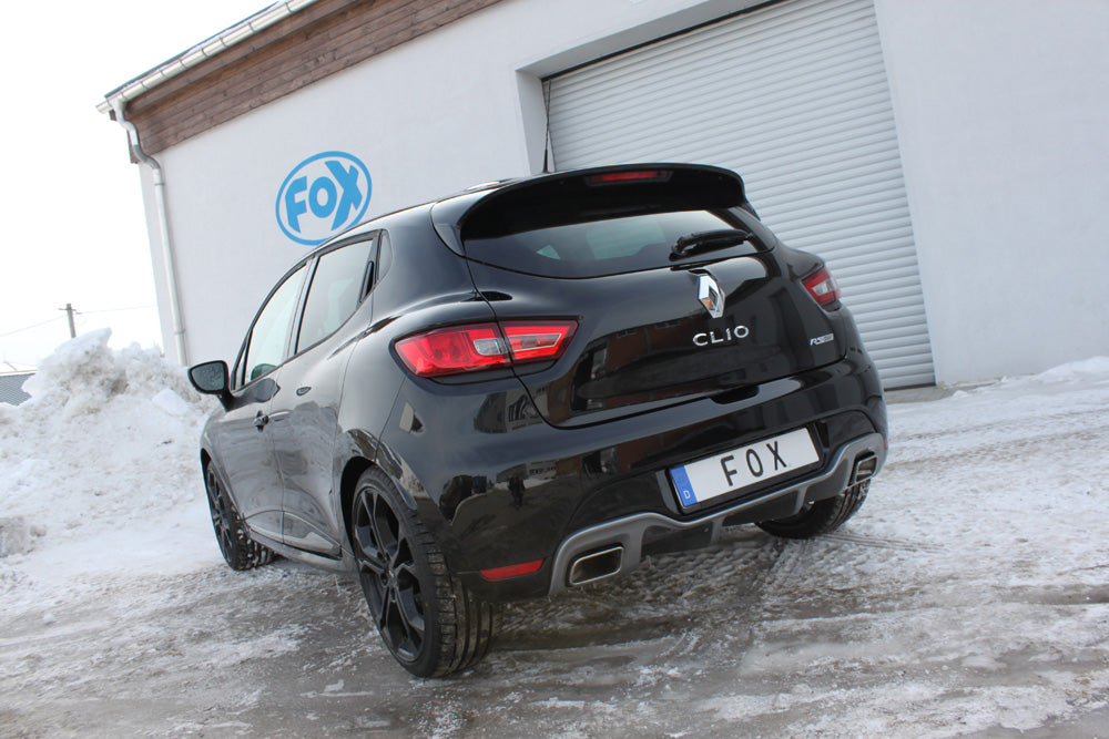 Fox passend fürRenault Clio IV RS Endschalldämpfer quer Ausgang rechts/links - 1x50 rechts/links für Serienschürze (Endrohre nicht sichtbar)