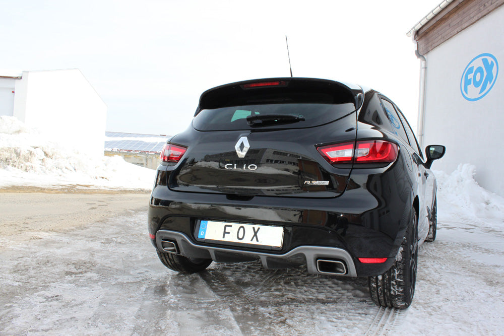 Fox passend fürRenault Clio IV RS Endschalldämpfer quer Ausgang rechts/links - 1x50 rechts/links für Serienschürze (Endrohre nicht sichtbar)
