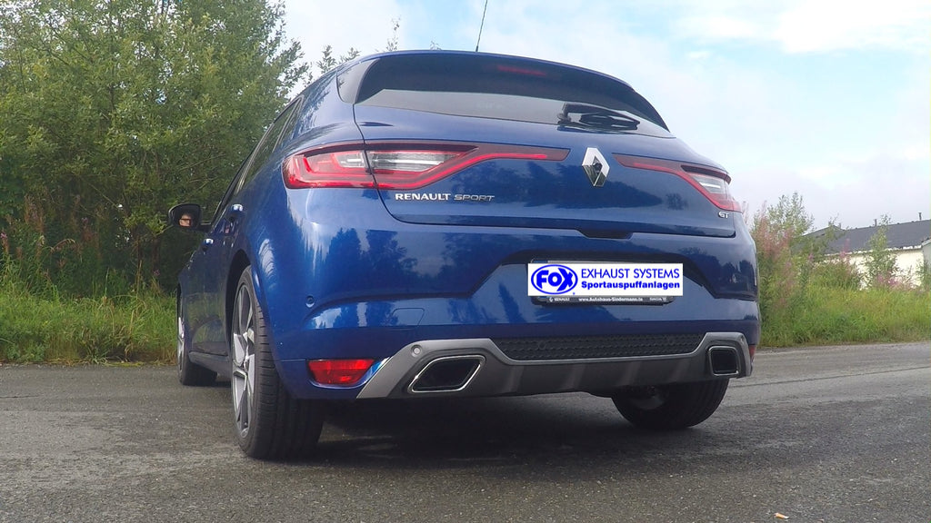 Fox passend fürRenault Megane IV GT End- und Vorschalldämpfer - 1x50 Typ 10 nicht sichtbar rechts/links