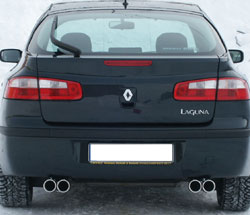 Fox passend fürRenault Laguna II B74 - Limousine Endschalldämpfer Ausgang rechts/links  - 2x76 Typ 13 rechts/links
