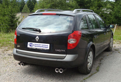 Fox passend fürRenault Laguna II K74 - Grandtour Endschalldämpfer Ausgang rechts/links  - 2x76 Typ 13 rechts/links
