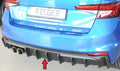 Fox passend für Skoda Fabia PJ - Rieger Heckeinsatz ABS matt für Sportendrohre li., (2x90mm ø), ABS, für Fzg. ohne Anhängekupplung, inkl. Montagezubehör, Gutachten - Lackierung erforderlich