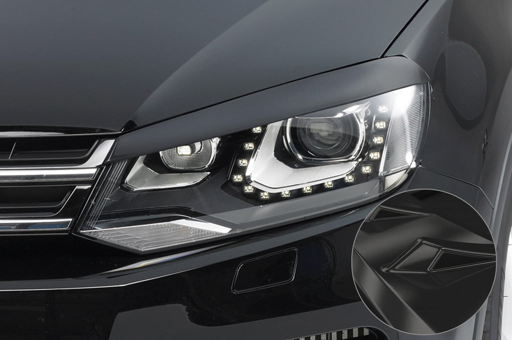 CSR Scheinwerferblenden für VW Touareg II (Typ 7P) SB085-G Glossy schwarz Hochglanz (keine Lackierung erforderlich)