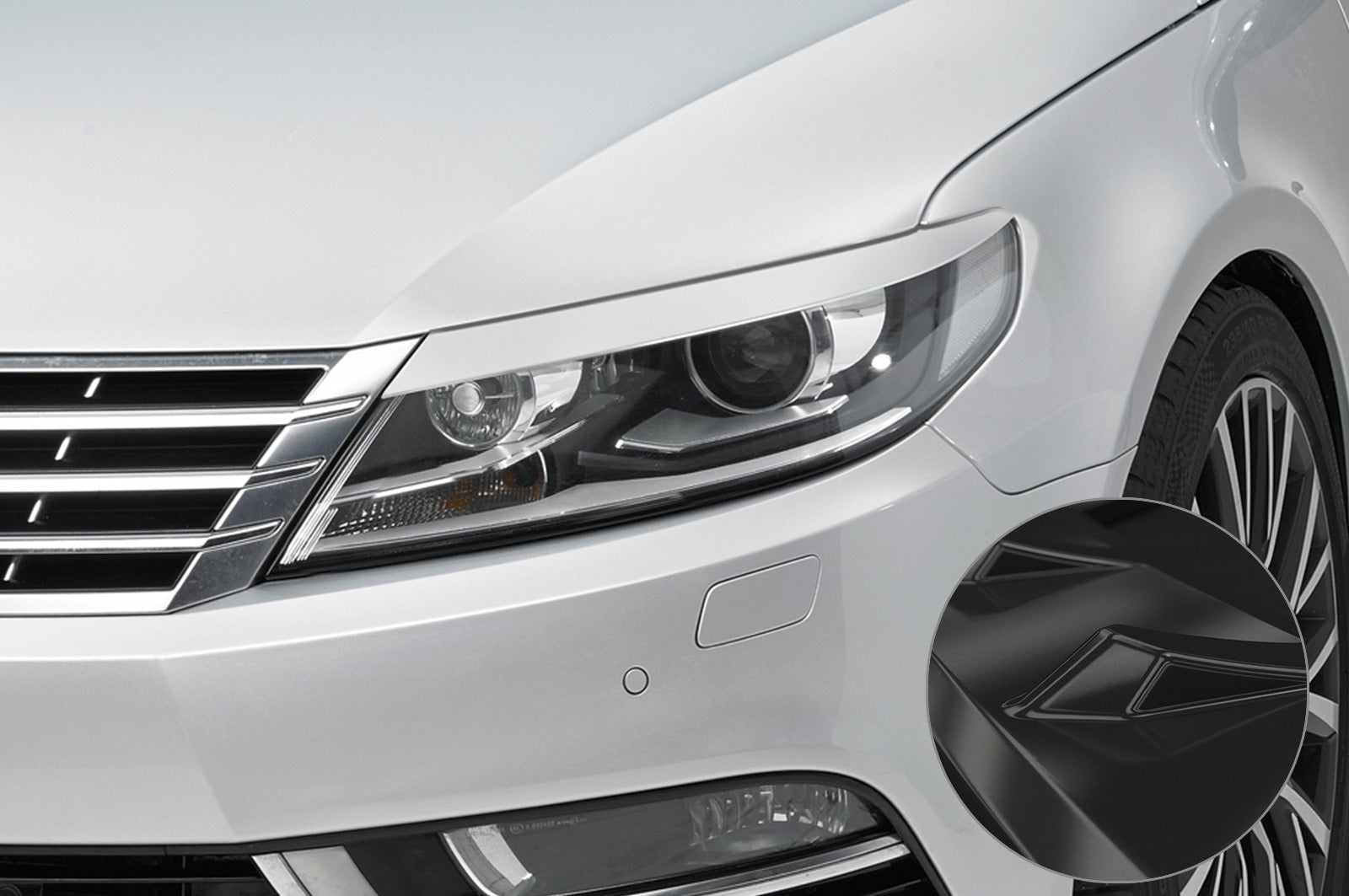 CSR Scheinwerferblenden für VW CC (Typ 35) SB099-G Glossy schwarz Hochglanz (keine Lackierung erforderlich)