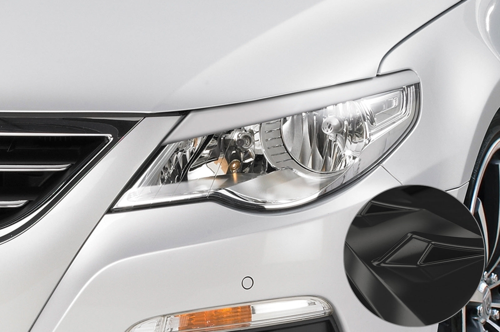 CSR Scheinwerferblenden für VW Passat CC (Typ 35) SB140-G Glossy schwarz Hochglanz (keine Lackierung erforderlich)