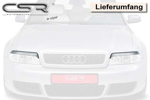 CSR Scheinwerferblenden Carbon Look für Audi A4 B5 SB176-C Carbon Look Hochglanz (keine Lackierung erforderlich)