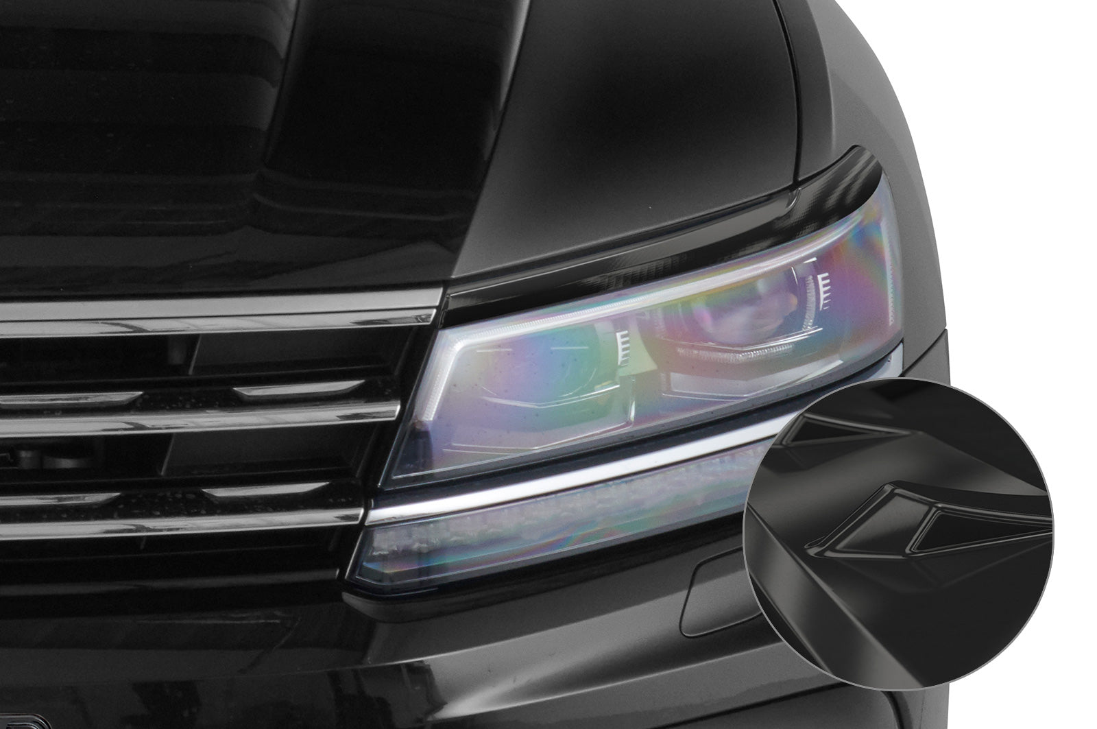 CSR Scheinwerferblenden für VW Tiguan II (Typ AD1) SB286-G Glossy schwarz Hochglanz (keine Lackierung erforderlich)