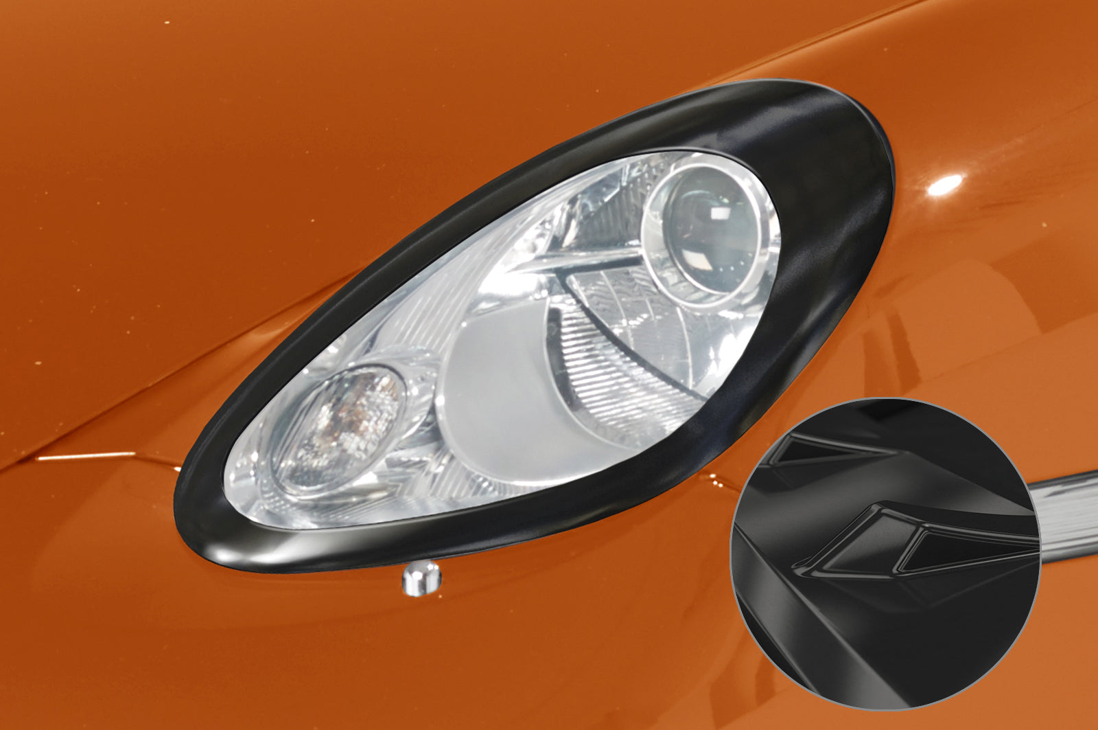 CSR Scheinwerferblenden für Porsche Boxster / Cayman 987 SB289-G Glossy schwarz Hochglanz (keine Lackierung erforderlich)