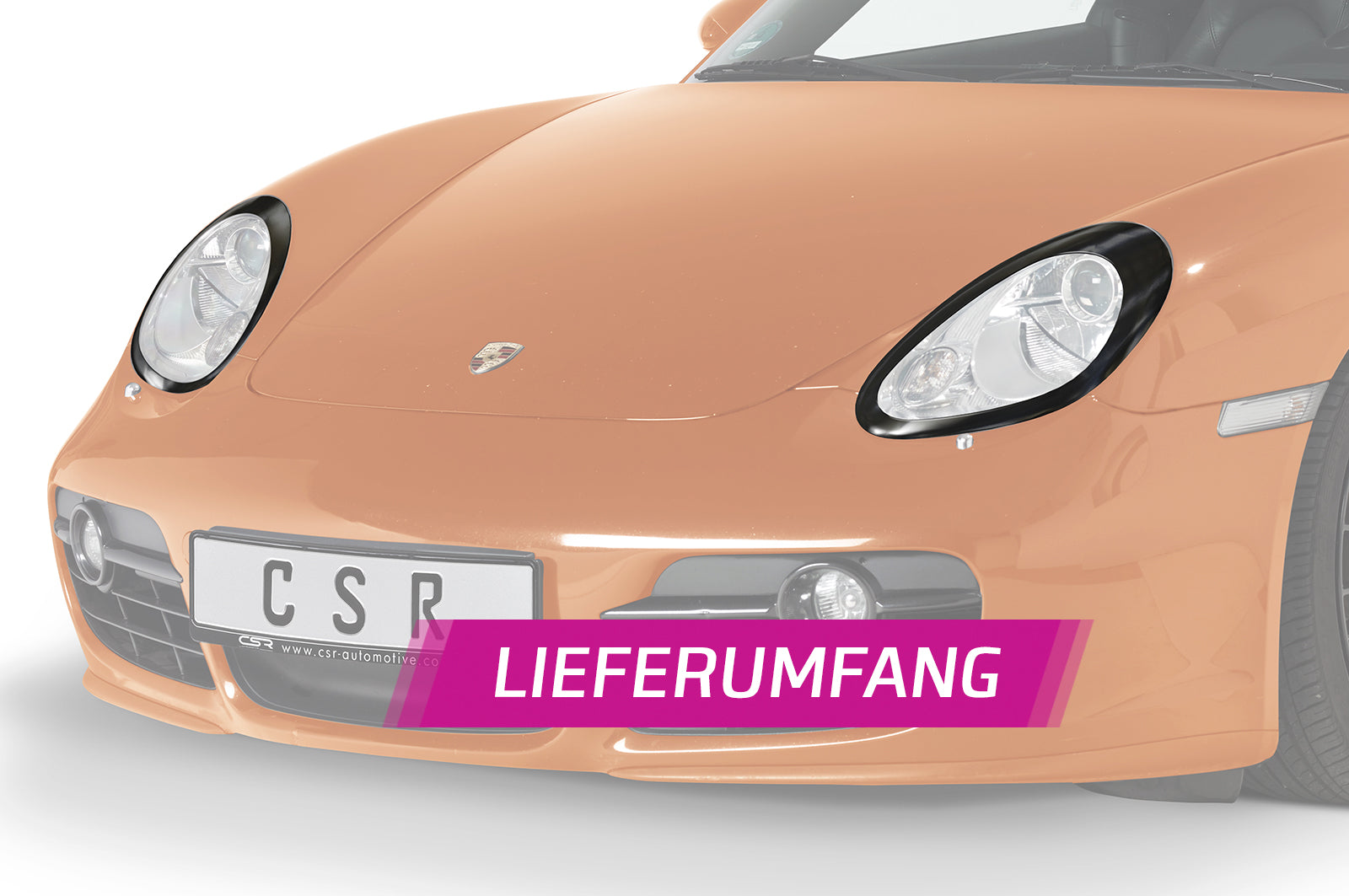 CSR Scheinwerferblenden für Porsche Boxster / Cayman 987 SB289-L Unlackiert roh (Lackierung erforderlich)