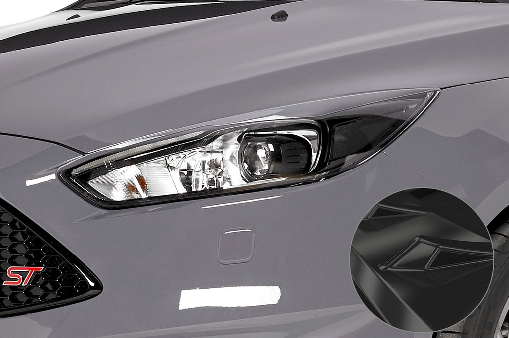 CSR Scheinwerferblenden für Ford Focus MK3 SB294-G Glossy schwarz Hochglanz (keine Lackierung erforderlich)