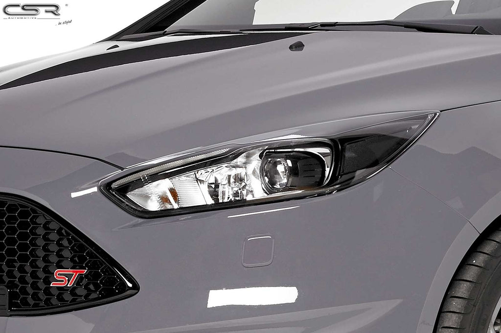 CSR Scheinwerferblenden für Ford Focus MK3 SB294-G Glossy schwarz Hochglanz (keine Lackierung erforderlich)