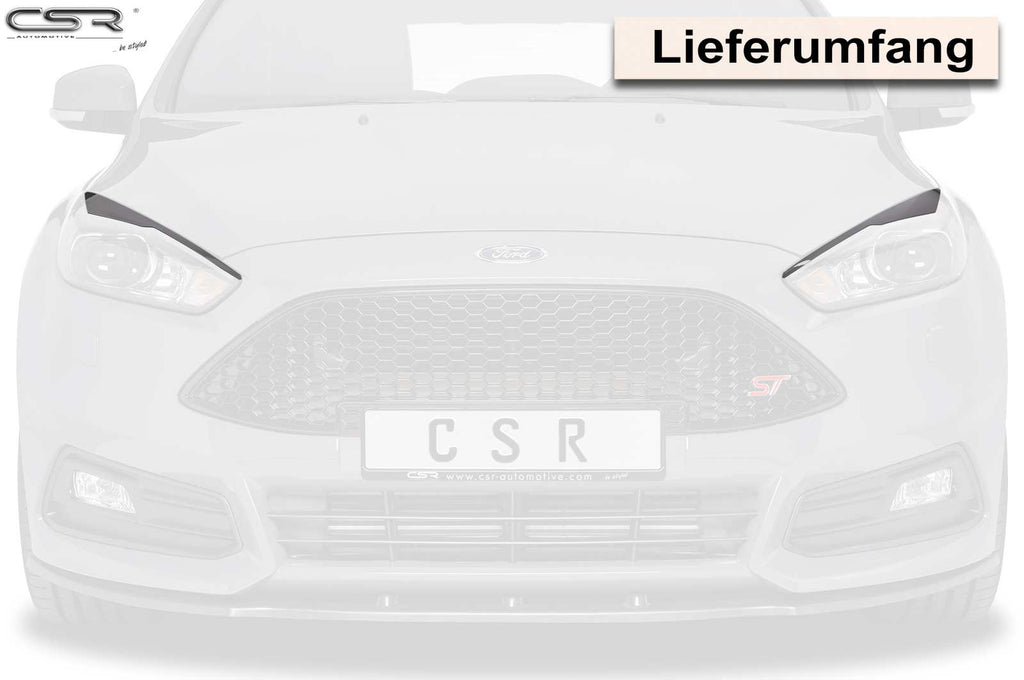 CSR Scheinwerferblenden für Ford Focus MK3 SB294-G Glossy schwarz Hochglanz (keine Lackierung erforderlich)