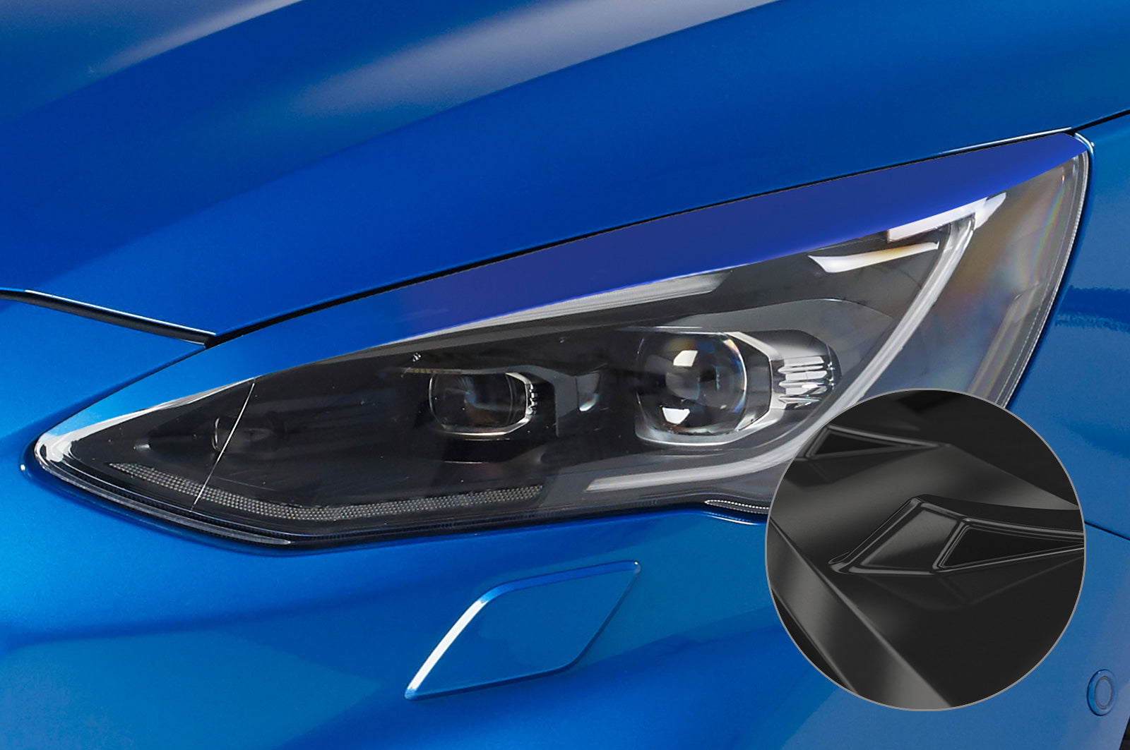 CSR Scheinwerferblenden für Ford Focus MK4 SB295-G Glossy schwarz Hochglanz (keine Lackierung erforderlich)