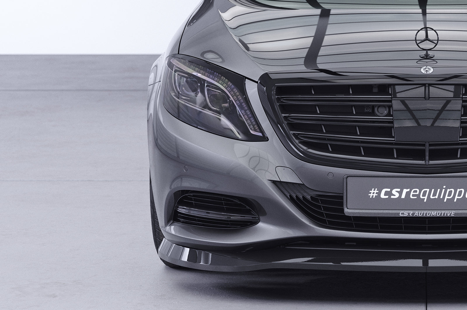 CSR Scheinwerferblenden für Mercedes-Benz S-Klasse 222 SB302-L Unlackiert roh (Lackierung erforderlich)