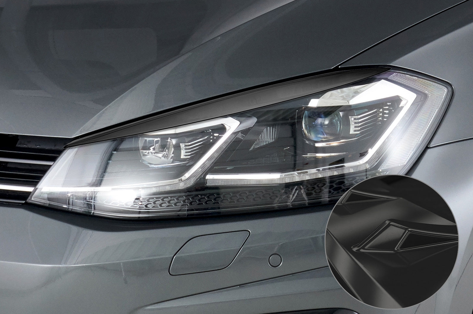 CSR Scheinwerferblenden für VW Golf 7 (Typ AU) SB304-G Glossy schwarz Hochglanz (keine Lackierung erforderlich)