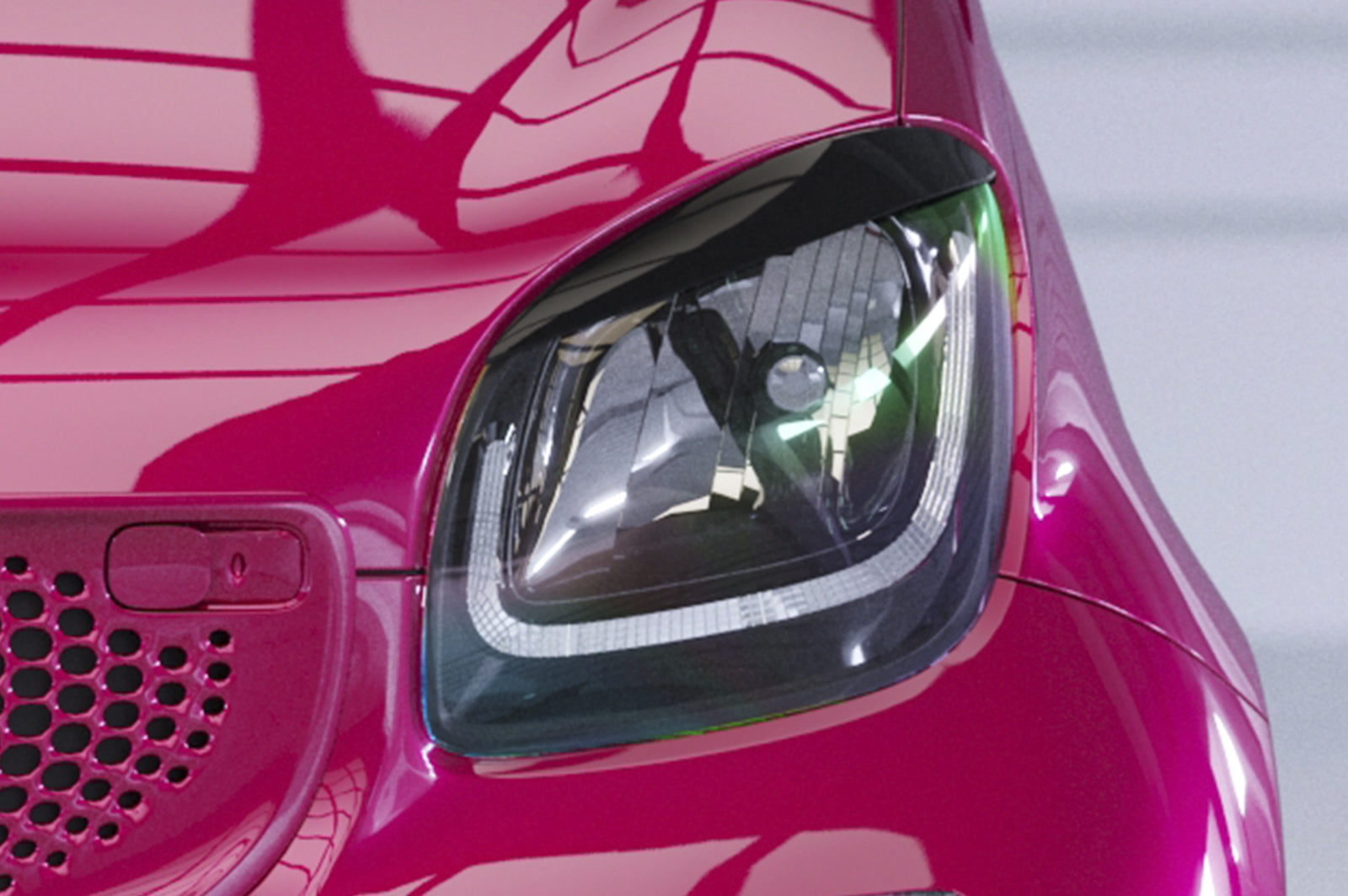 CSR Scheinwerferblenden für Smart fortwo 453 / EQ fortwo SB311-L Unlackiert roh (Lackierung erforderlich)