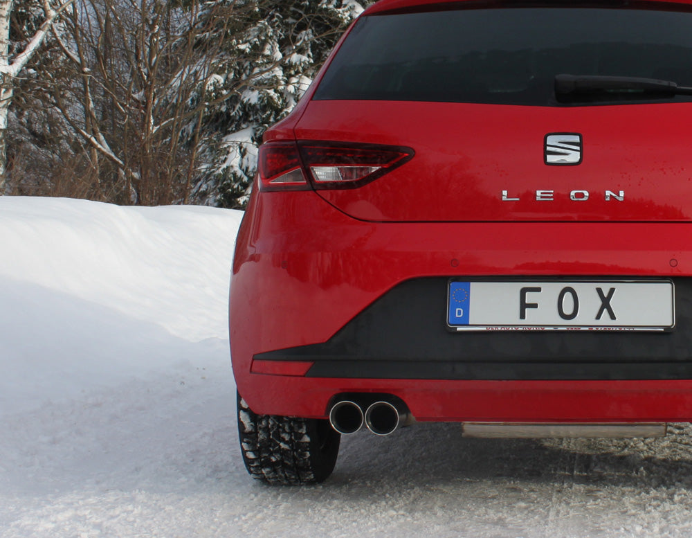 Fox passend fürSeat Leon 5F - Starre Hinterachse Endschalldämpfer einseitig - 2x80 Typ 25