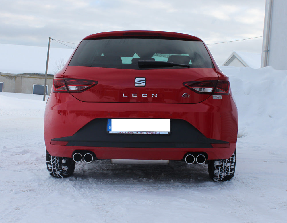 Fox passend für Seat Leon 5F - Starre Hinterachse Endschalldämpfer Ausgang rechts/links - 2x80 Typ 16 rechts/links