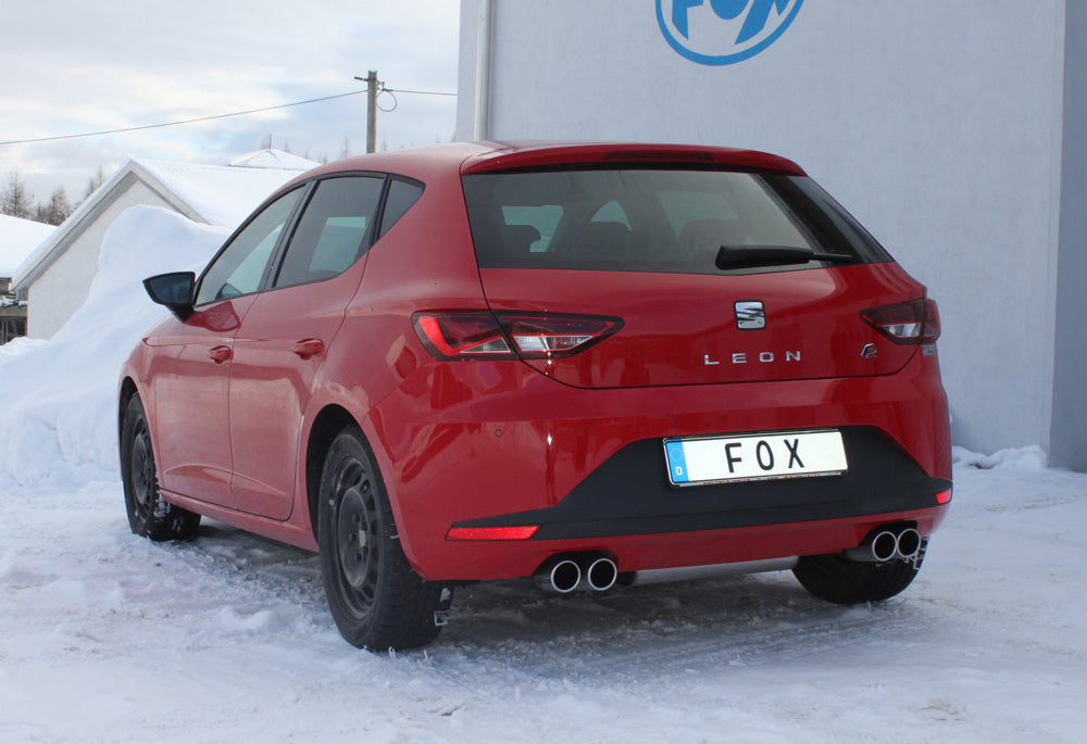 Fox passend fürSeat Leon 5F - Starre Hinterachse Endschalldämpfer Ausgang rechts/links - 2x80 Typ 16 rechts/links