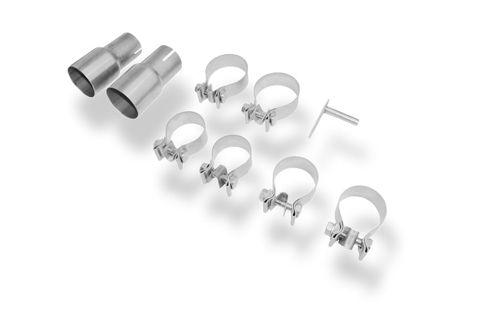 Fox passend fürVW Golf VII Facelift Einzelradaufhängung - Einsatz matt Endschalldämpfer rechts/links - 1x100 Typ 25 rechts/links inkl. Heckeinsatz schwarz matt