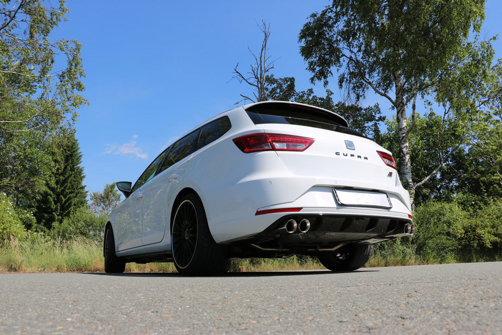 Fox passend fürSeat Leon 5F ST - Cupra 290 mit OPF Halbanlage ab OPF Ausgang rechts/links - 2x80 Typ 25 rechts/links