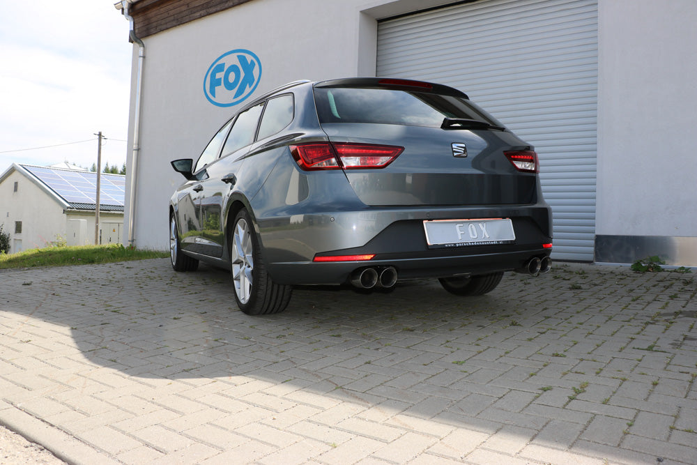 Fox passend fürSeat Leon 5F ST - Einzelradaufhängung Endschalldämpfer rechts/links - 2x90 Typ 25 rechts/links