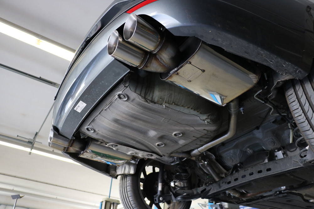 Fox passend fürSeat Leon 5F ST - Starre Hinterachse Endschalldämpfer rechts/links - 2x90 Typ 25 rechts/links
