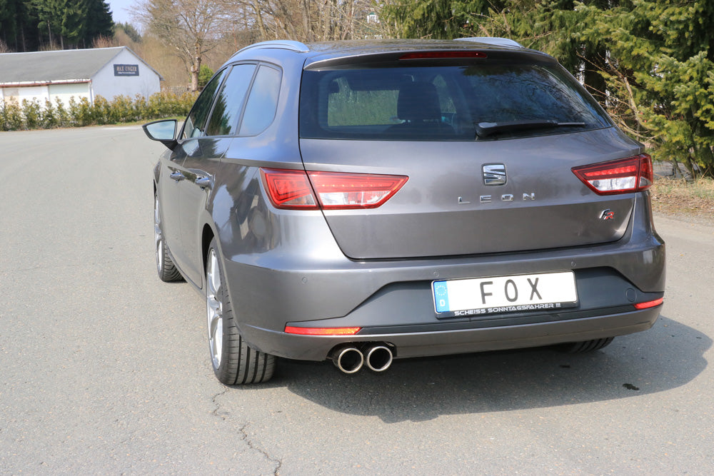 Fox passend fürSeat Leon 5F ST - Einzelradaufhängung Endschalldämpfer - 2x90 Typ 16