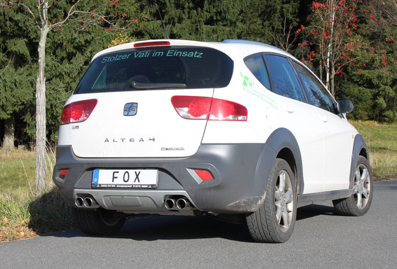 Fox passend fürSeat Altea XL 5P - 4x4 Freetrack Endschalldämpfer quer Ausgang rechts/links - 2x76 Typ 16 rechts/links