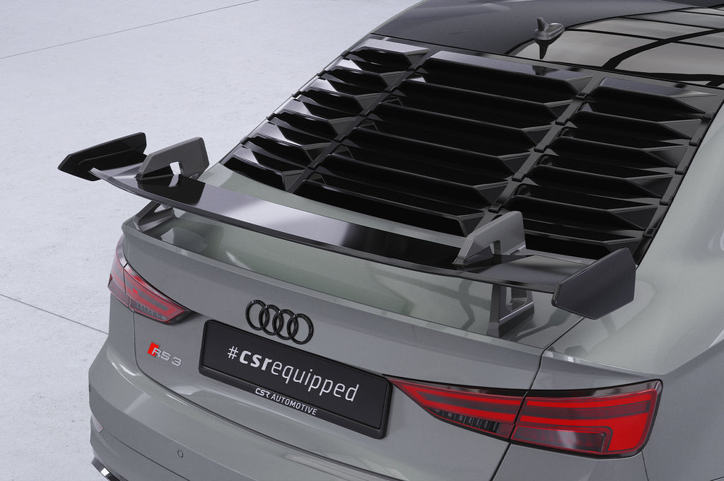 CSR Schwanenhals Heckflügel mit ABE für Audi A3 / S3 / RS3 (8V) Limousine SHF005-D01-F002-F-L Design 1