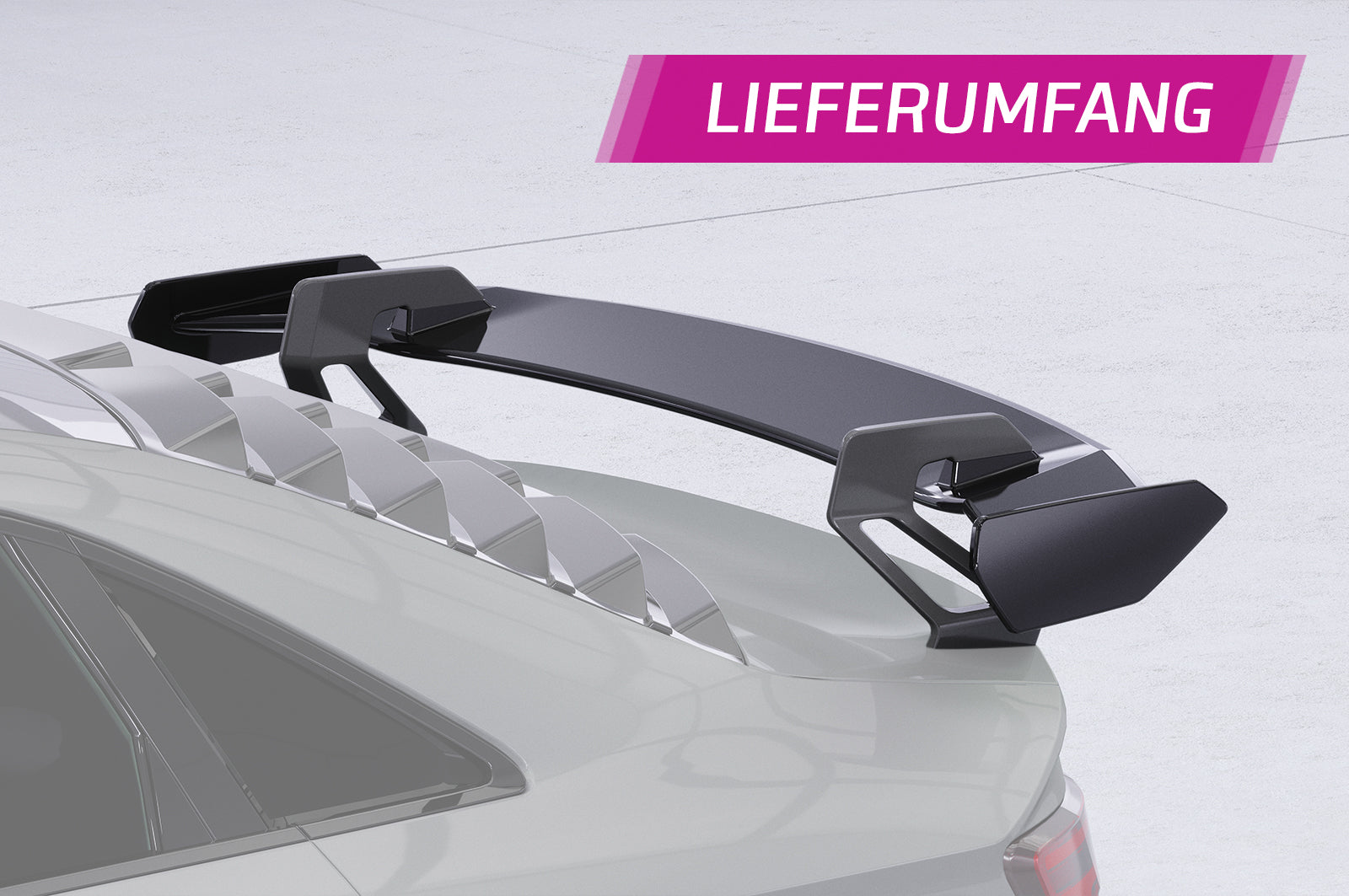 CSR Schwanenhals Heckflügel mit ABE für Audi A3 / S3 / RS3 (8V) Limousine SHF005-D01-F002-F-L Design 1