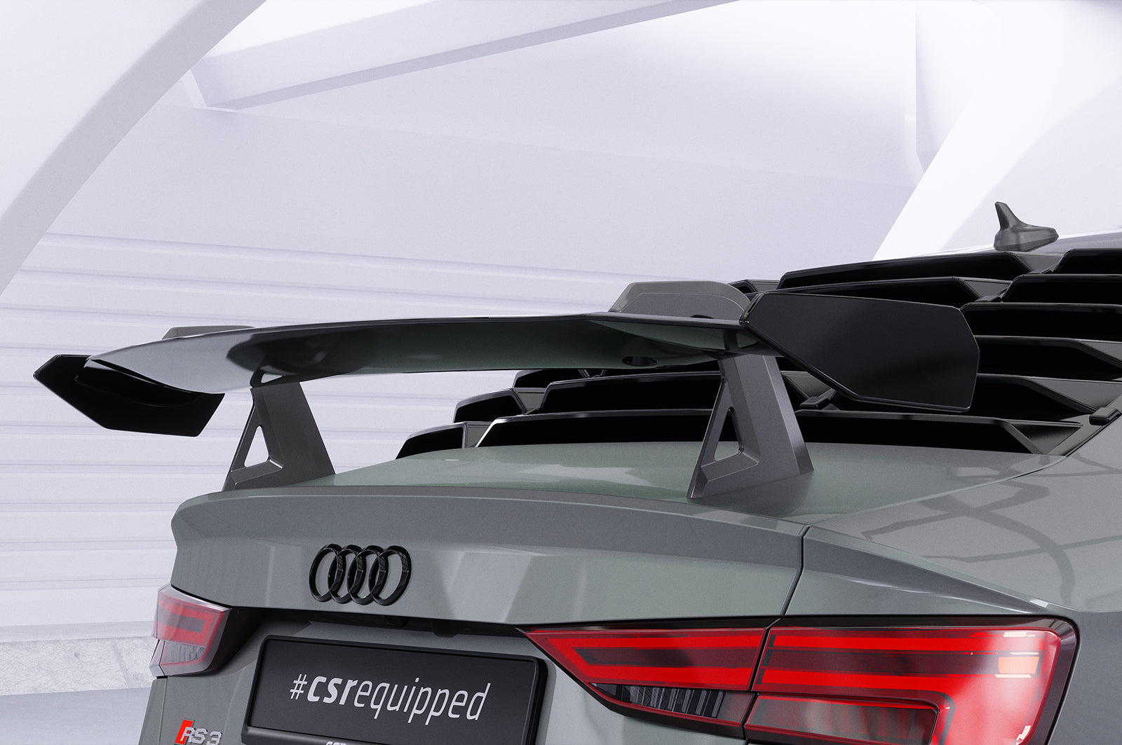 CSR Schwanenhals Heckflügel mit ABE für Audi A3 / S3 / RS3 (8V) Limousine SHF005