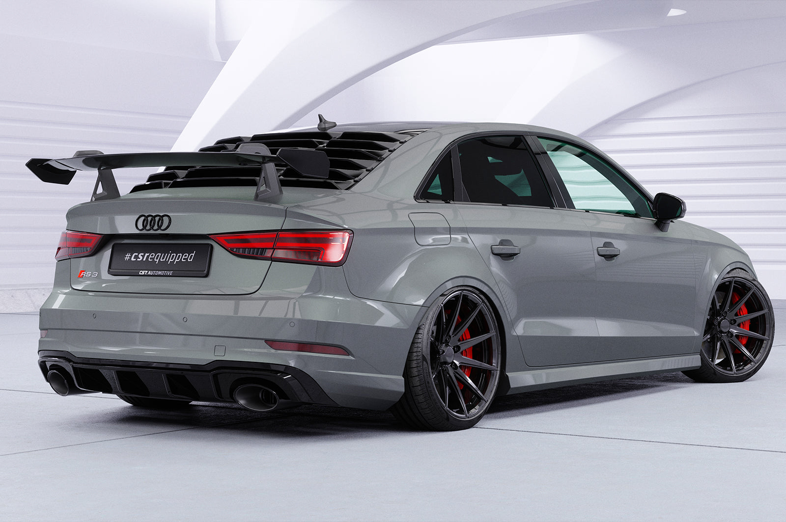 CSR Schwanenhals Heckflügel mit ABE für Audi A3 / S3 / RS3 (8V) Limousine SHF005