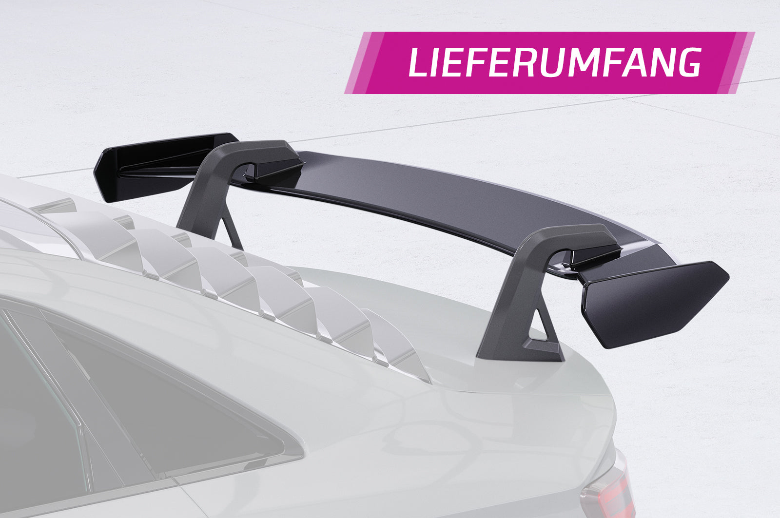 CSR Schwanenhals Heckflügel mit ABE für Audi A3 / S3 / RS3 (8V) Limousine SHF005-D02-F002-F-L Design 2